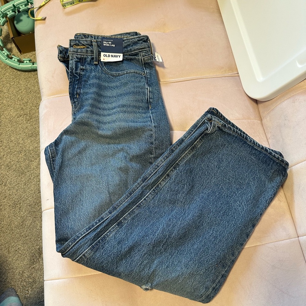 Old Navy Dark Blue Wide Leg Jeans